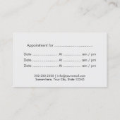 Chic Scissor Wood Stripes Hair Salon Appointment Afsprakenkaartje (Achterkant)