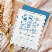 Chic Scribble Coffee Vrijgezellenfeest Kaart