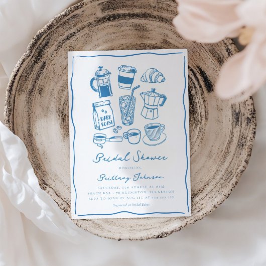 Chic Scribble Coffee Vrijgezellenfeest Kaart