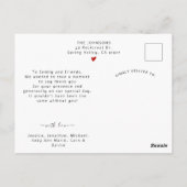 Chic Script 12 Foto Collage Baby Shower Bedankje Briefkaart (Achterkant)