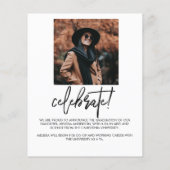 Chic Script 2 Aankondiging Afstuderen foto's (Achterkant)