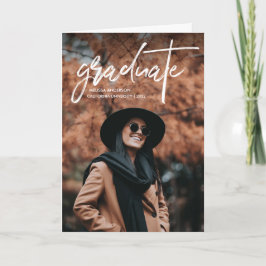 Chic Script 2 Photo Afstuderen Aankondiging