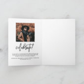 Chic Script 2 Photo Afstuderen Aankondiging (Binnen)