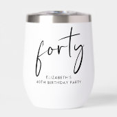 Chic Script 40ste verjaardagsfeestje (Voorkant)