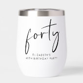 Chic Script 40ste verjaardagsfeestje (Achterkant)