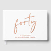 Chic Script 40ste verjaardagsfeestje Gastenboek (Voorkant)