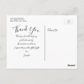 Chic Script 4 Foto Collage Afstuderen Hartelijk da Briefkaart (Achterkant)