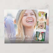 Chic Script 4 Foto Collage Afstuderen Hartelijk da Briefkaart (Voorkant)