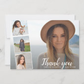 Chic Script 4 Foto Collage Afstuderen Hartelijk da Kaart (Voorkant)