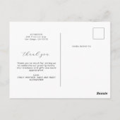 Chic Script 4 Foto Collage Baby Shower Bedanktkaar Briefkaart (Achterkant)