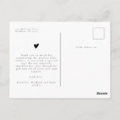 Chic Script 4 Foto Collage Baby Shower Dank Je Briefkaart (Achterkant)