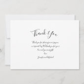 Chic Script 4 Foto's Collage Weddenschap Hartelijk Bedankkaart (Achterkant)