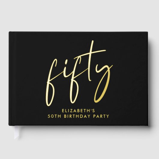 Chic Script 50ste verjaardagsfeestje Gastenboek (Voorkant)