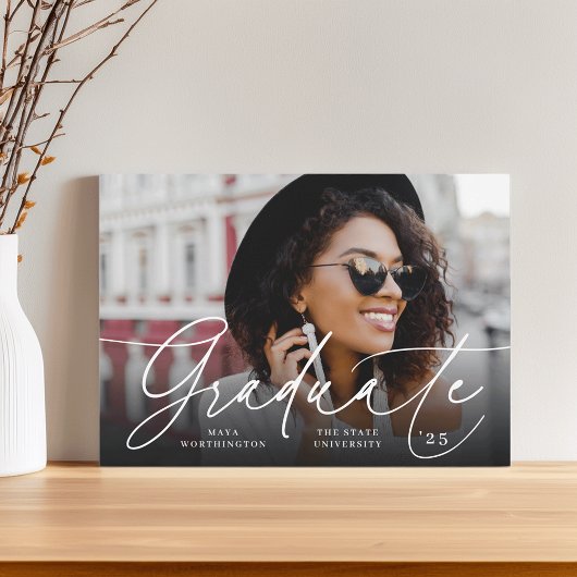 Chic-script | Aankondiging foto-Afstuderen