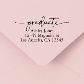Chic Script Afstudeer Retouradres Zelfinktende Stempel