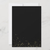 Chic Script Afstudeeraankondiging Gouden Glitters Kaart (Achterkant)