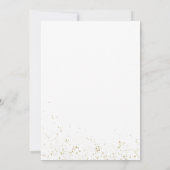 Chic Script Afstudeeraankondiging Gouden Glitters Kaart (Achterkant)