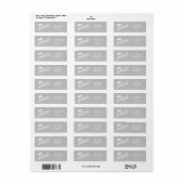 Chic Script Afstuderen en Mutseret Zilver Etiket (Full Sheet)