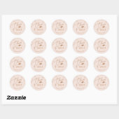Chic Script Afstuderen Feestelijk Roze Goud Glitte Ronde Sticker (Vel)