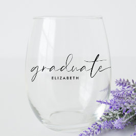 Chic Script-Afstuderen Wijnglas Zonder Voet