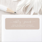 Chic Script Almond Peach Weduwadres Etiket (Insitu)