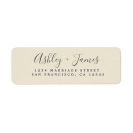 Chic Script Antiek White Wedding Return-adres Etiket