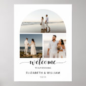 Chic Script Arch Lijst Foto Weddenschap Welkomstte Poster (Voorkant)