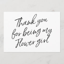 Chic Script "Bedankt dat je mijn bloemenmeisje ben Bedankkaart