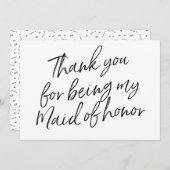 Chic Script "Bedankt dat je mijn eerbewijs bent" Bedankkaart (Voorkant / Achterkant)