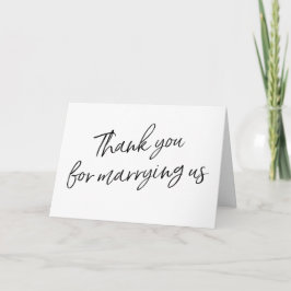 Chic Script "Bedankt dat jullie ons getrouwd hebbe Bedankkaart