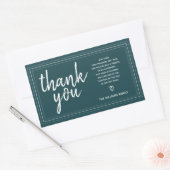 Chic Script Bedankt & Persoonlijk Bericht Diep Tea Rechthoekige Sticker (Envelop)