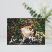 Chic Script Bedankt voor je fotokaart (Staand voorkant)