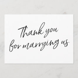 Chic Script "Bedankt voor je huwelijk" Bedankkaart