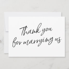Chic Script "Bedankt voor je huwelijk" Bedankkaart