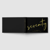 Chic Script Black 70ste verjaardagsfeestje Gastenboek (Volledig)