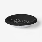 Chic Script Black Afstuderen Papieren Kommen (Gebogen)