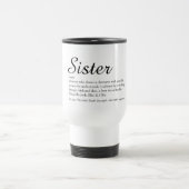 Chic Script Black en White Cool Sister Definition Reisbeker (Center)