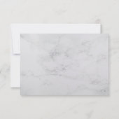 Chic Script Black White Minimal Wedding RSVP Kaartje (Achterkant)