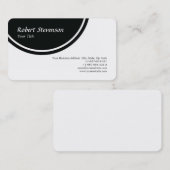 Chic Script Black & White minimalist Design Visitekaartje (Voorkant / Achterkant)