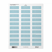 Chic Script Blauwe Gloed Huwelijk Retouradres Labe Etiket (Full Sheet)