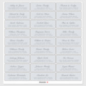 Chic Script Blue Wedding Guest Adresetiketten Sticker (Vel)