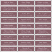 Chic Script bordeauxrode trouwgast adreslabels Sticker (Voorkant)