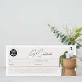 Chic Script Business Logo Cadeaubon Voucher (Staand voorkant)