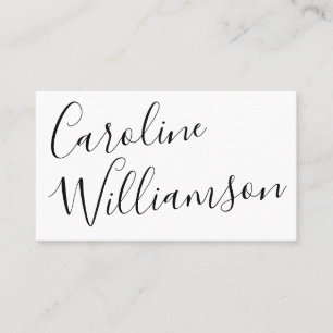 Chic Script Calligraphy Elegant Modern Monogram Visitekaartje