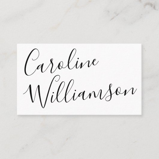 Chic Script Calligraphy Elegant Modern Monogram Visitekaartje (Voorkant)