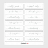 Chic Script Calligraphy Guest Names Labels (Vel)