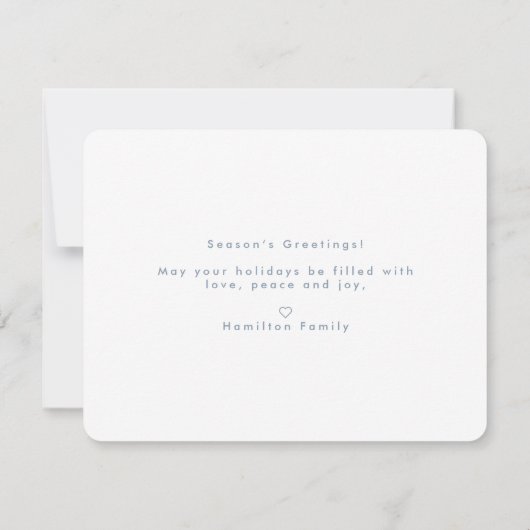 Chic Script Calligraphy Merry Two Photo Notitiekaartje (Achterkant)