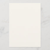 Chic Script Crème Trouwreceptie Menu (Achterkant)