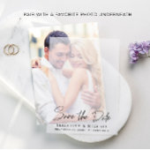 Chic Script De Vellum-overlay-datum opslaan Vellum Uitnodigingen