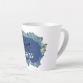 Chic Script Denim Scrap Fifty & FABULOUS! Birthday Latte Mok (Rechterhoek)